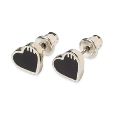 HUMAN MADE Heart Silver Earring "Black"