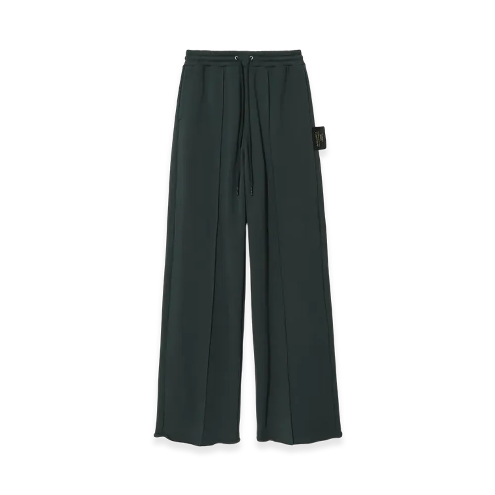 UNDERCOVER Cotton French Terry Pintuck Slacks "Dark Green"