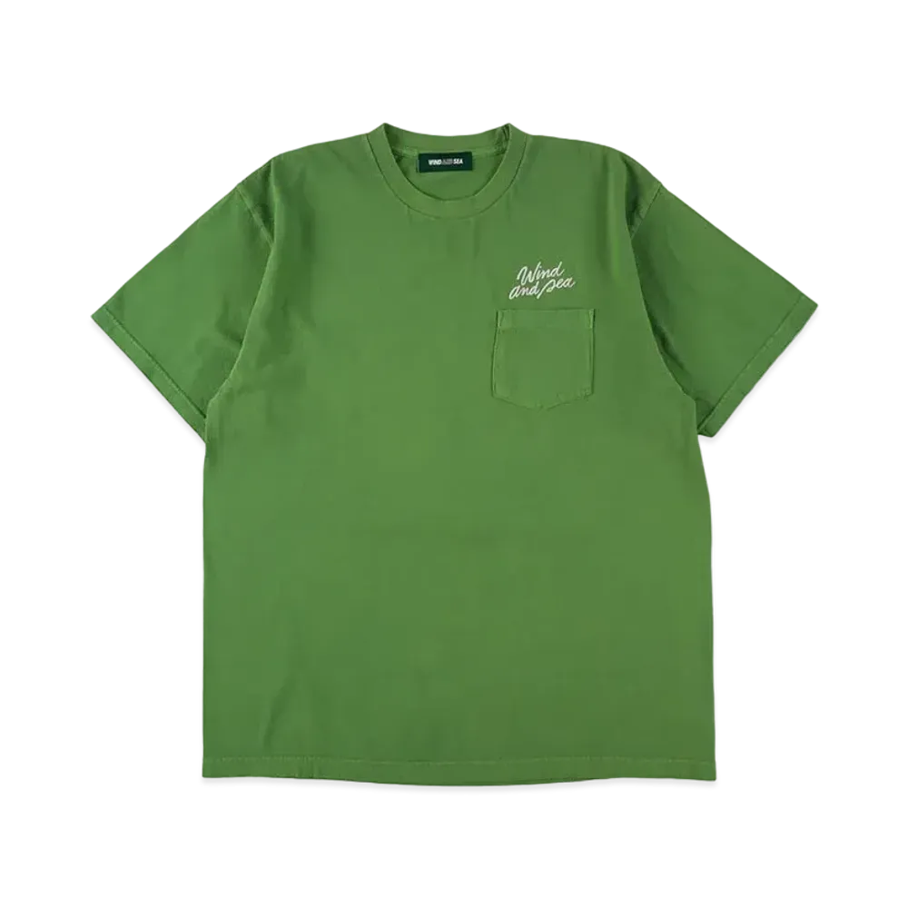 WIND AND SEA Overdyed Pocket Tee "Green"