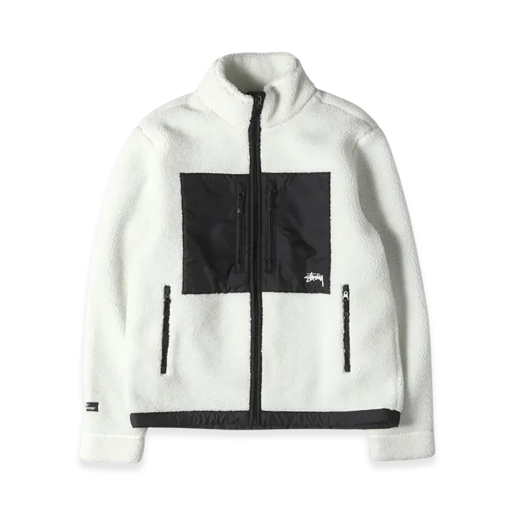 Stussy Gore Windstopper Sherpa Fleece Jacket "White"