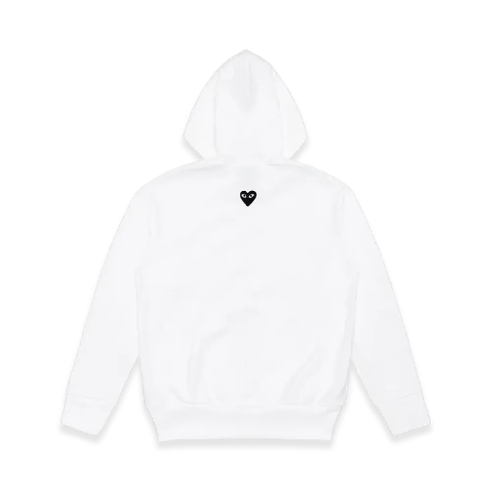 PLAY COMME des GARCONS Unisex Back Printed Zip-Up Hoodie "White"