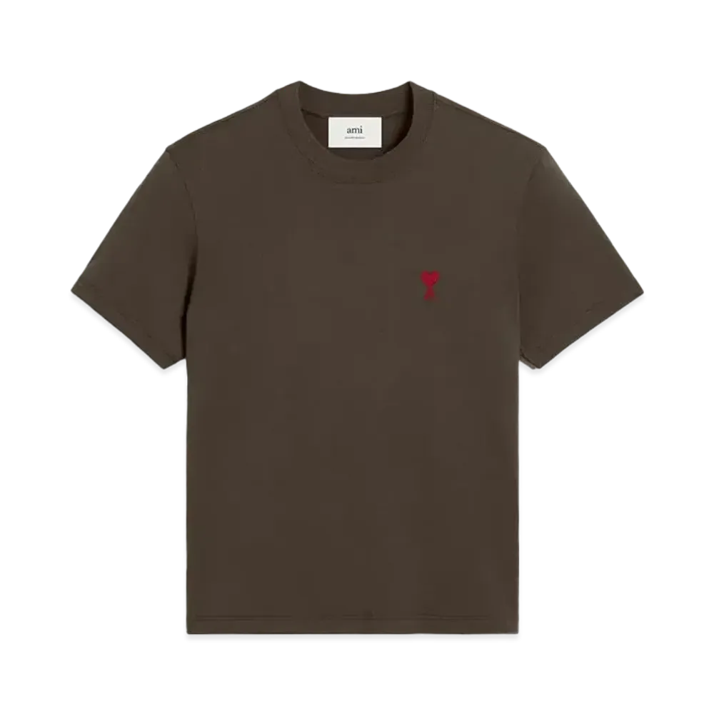 AMI PARIS Ami de Coeur Tee "Dark Coffee"