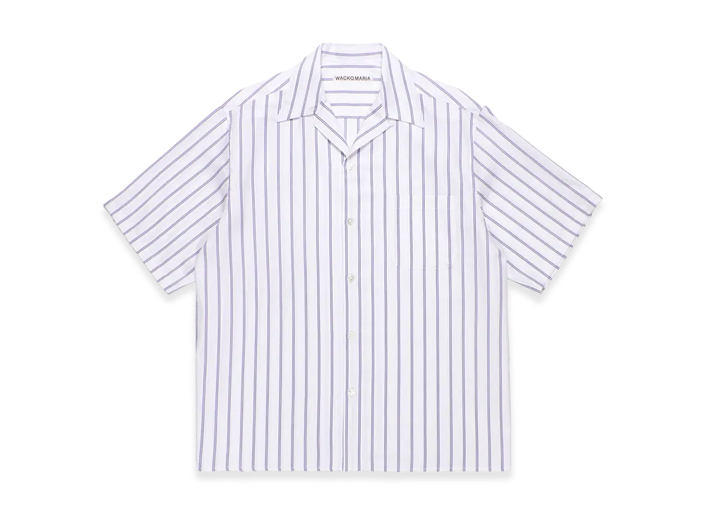 WACKO MARIA x Soktas Striped Open Collar Shirt "Purple"