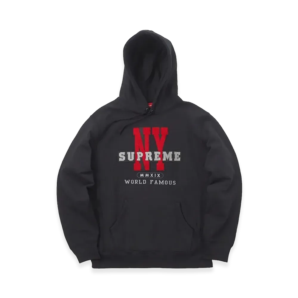 Supreme NY Hooded Sweatshirt (19FW) "Black"