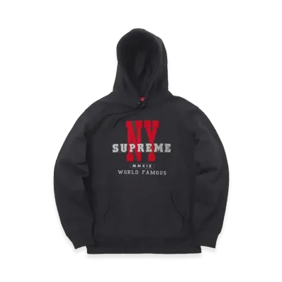 Supreme NY Hooded Sweatshirt (19FW) "Black"