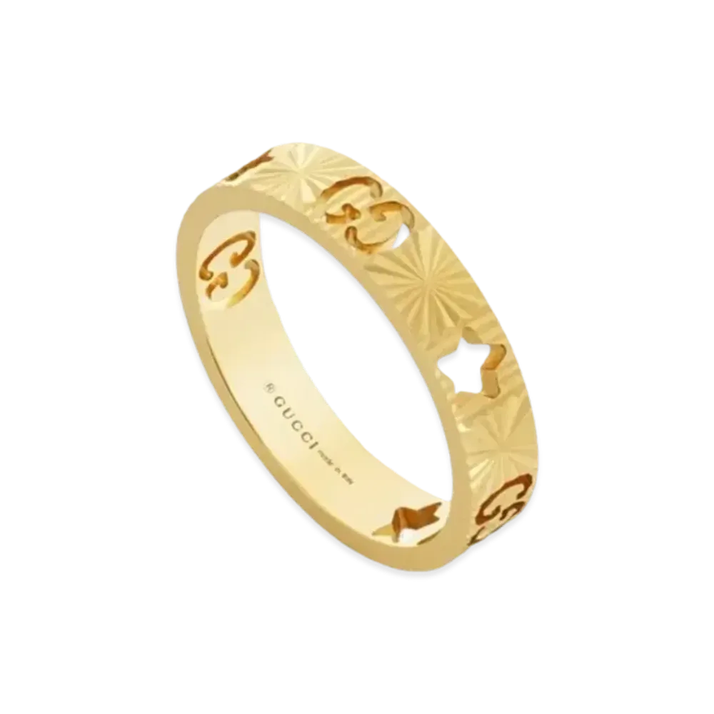 GUCCI Icon Star Detail 18K Ring "Silver"