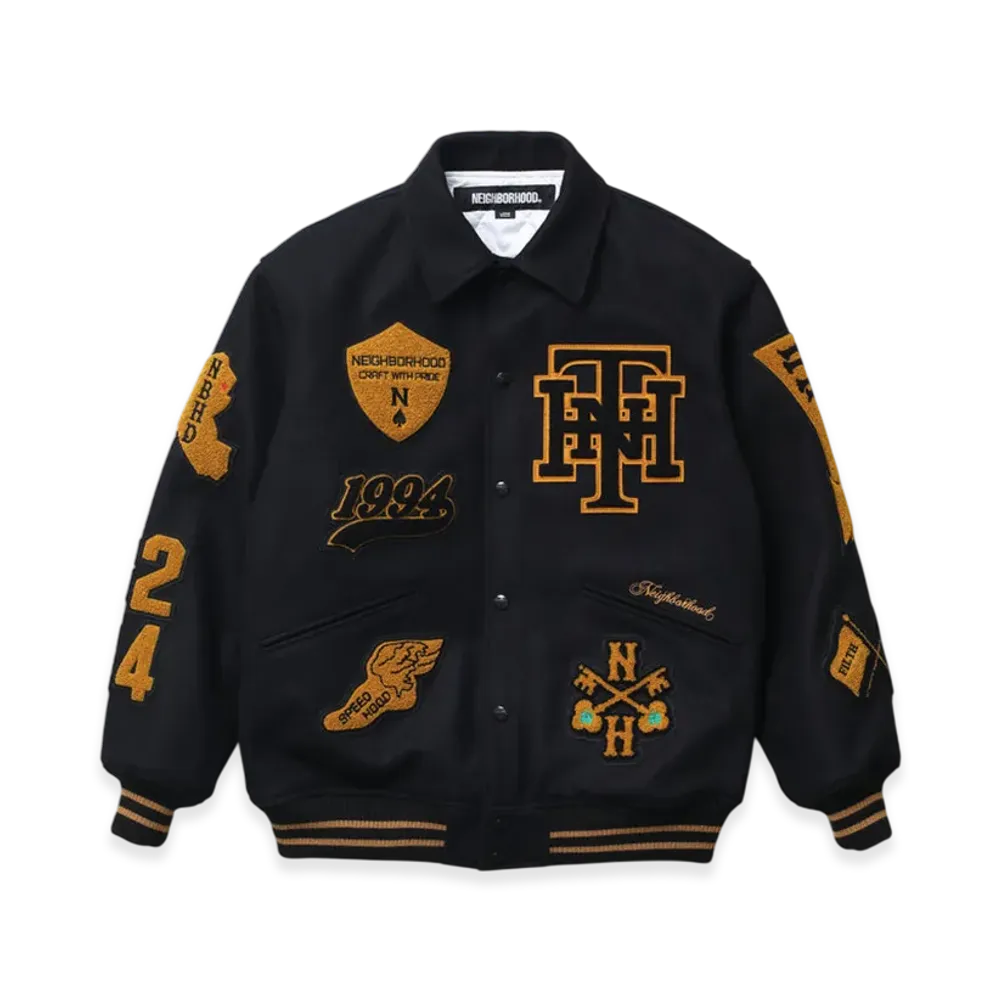 NEIGHBORHOOD Stadium Jacket "Black/Gold"