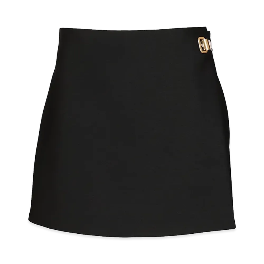 BALENCIAGA Women's Mini Tailored Skort Wool Silk "Black"