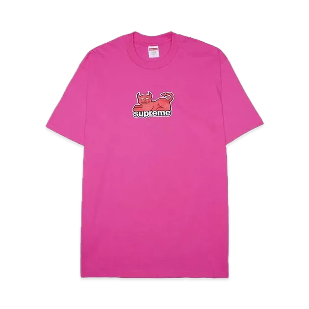 Supreme x Toy Machine Devil Cat Tee "Fuchsia"