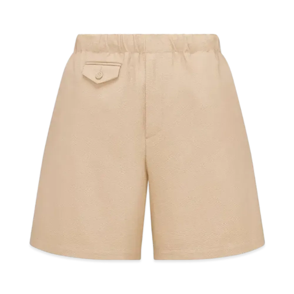Dior Men's Bermuda Shorts with Elastic Waist Cotton "Beige"