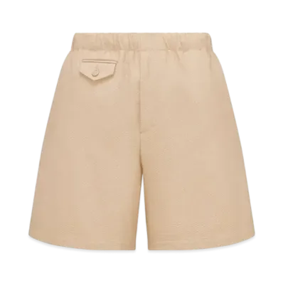 Dior Men's Bermuda Shorts with Elastic Waist Cotton "Beige"