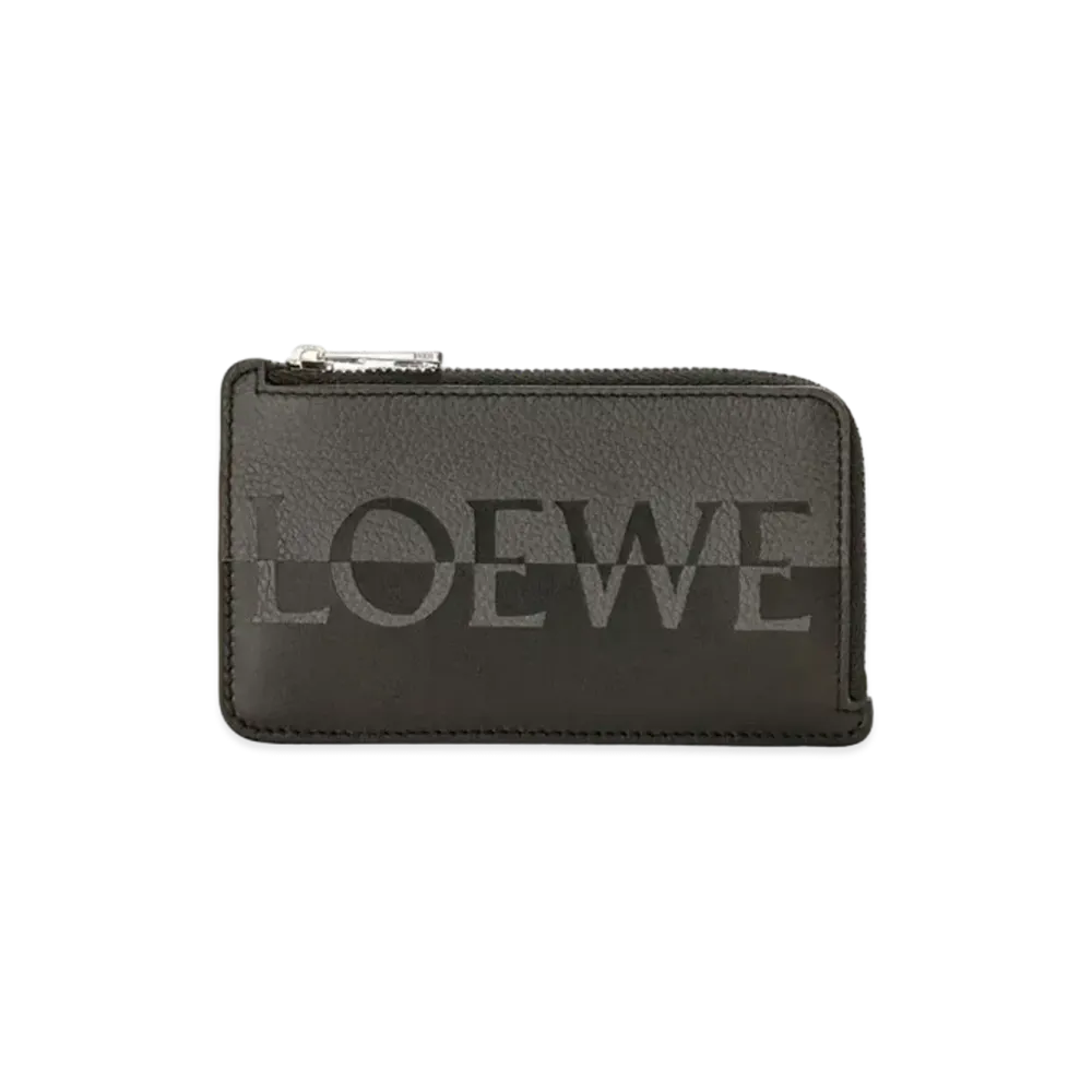 LOEWE Signature Coin Cardholder In Calfskin "Anthracite/Black"
