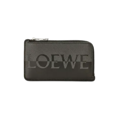 LOEWE Signature Coin Cardholder In Calfskin "Anthracite/Black"