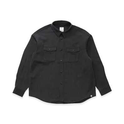 visvim Crosby Shirt S/S Jacquard "Charcoal"
