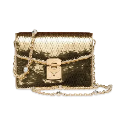 MIU MIU Miu Confidential Nappa Leather And Sequin Bag "Platinum"