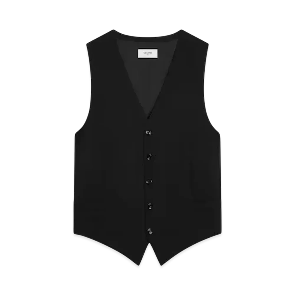 CELINE Men's Vest in Wool and Mohair "Black"