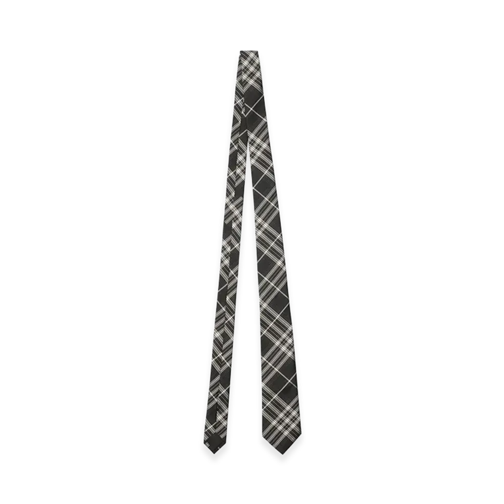 Burberry Check Silk Tie "Black/White"