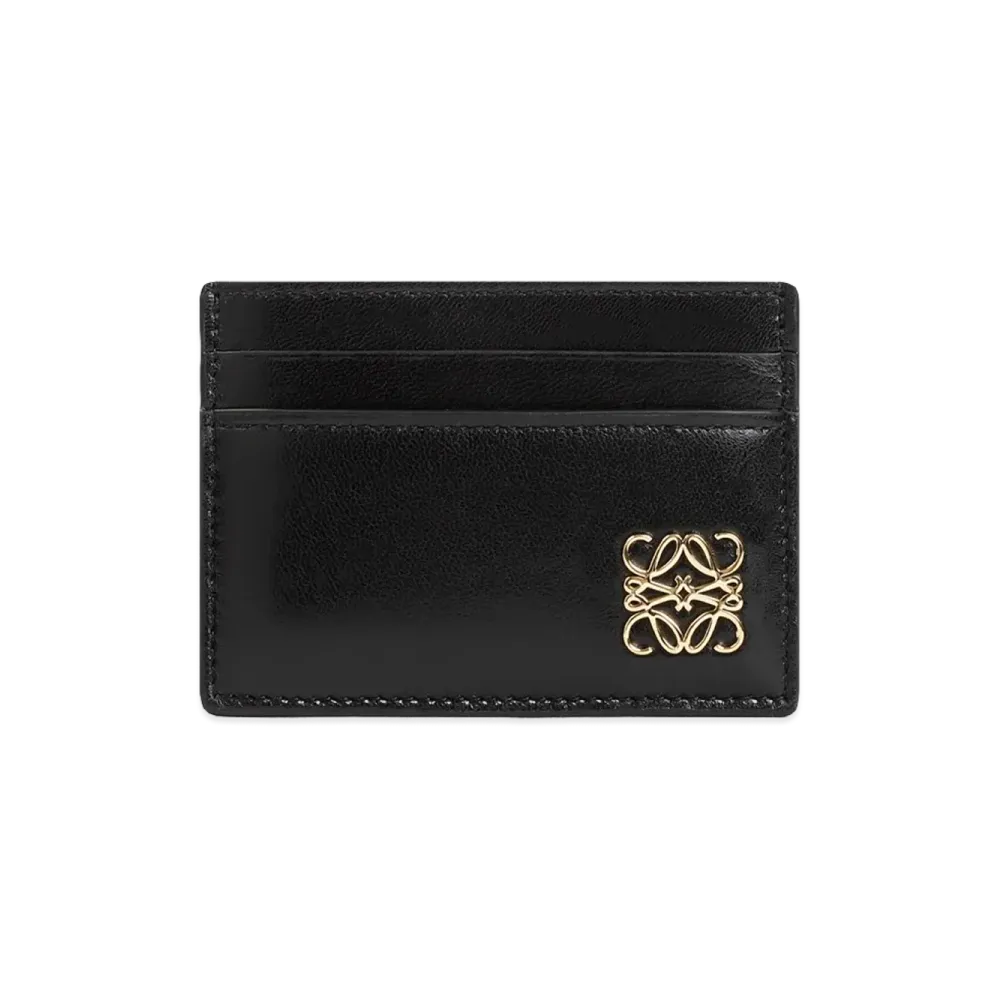 LOEWE Women's Anagram Puffer Plain Cardholder "Black"