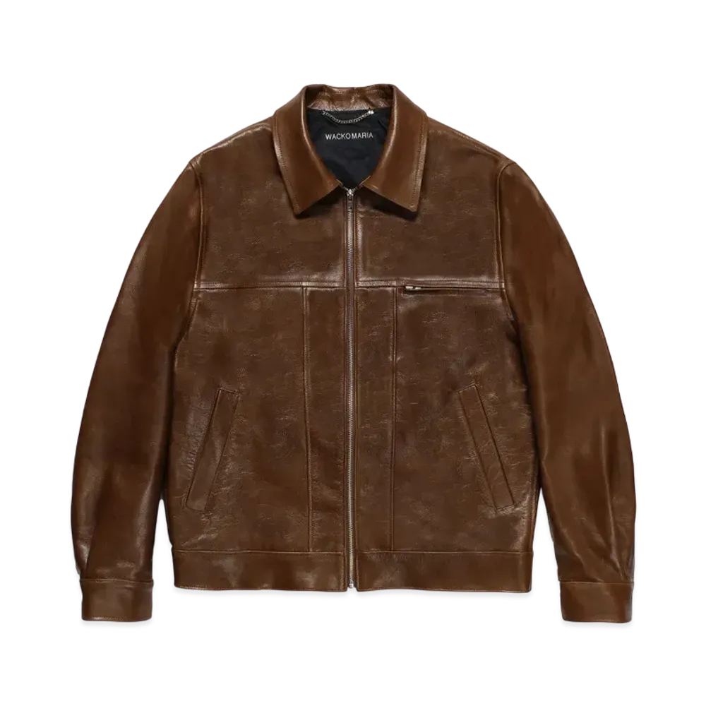 WACKO MARIA Leather Jacket "Brown"
