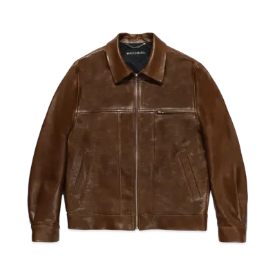 WACKO MARIA Leather Jacket "Brown"