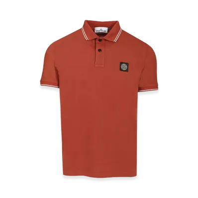 Stone Island Organic Cotton Polo Shirt "Red"