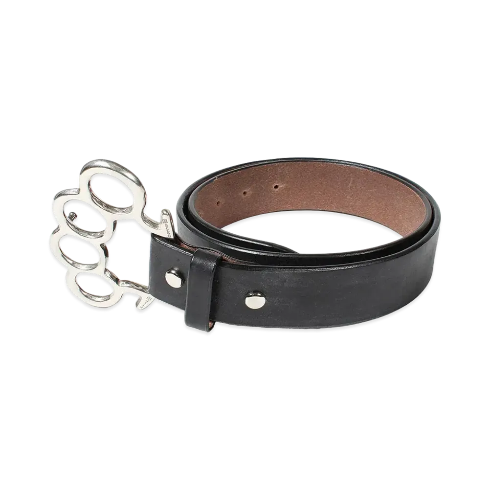 WACKO MARIA Johnny / Leather Belt "Black"