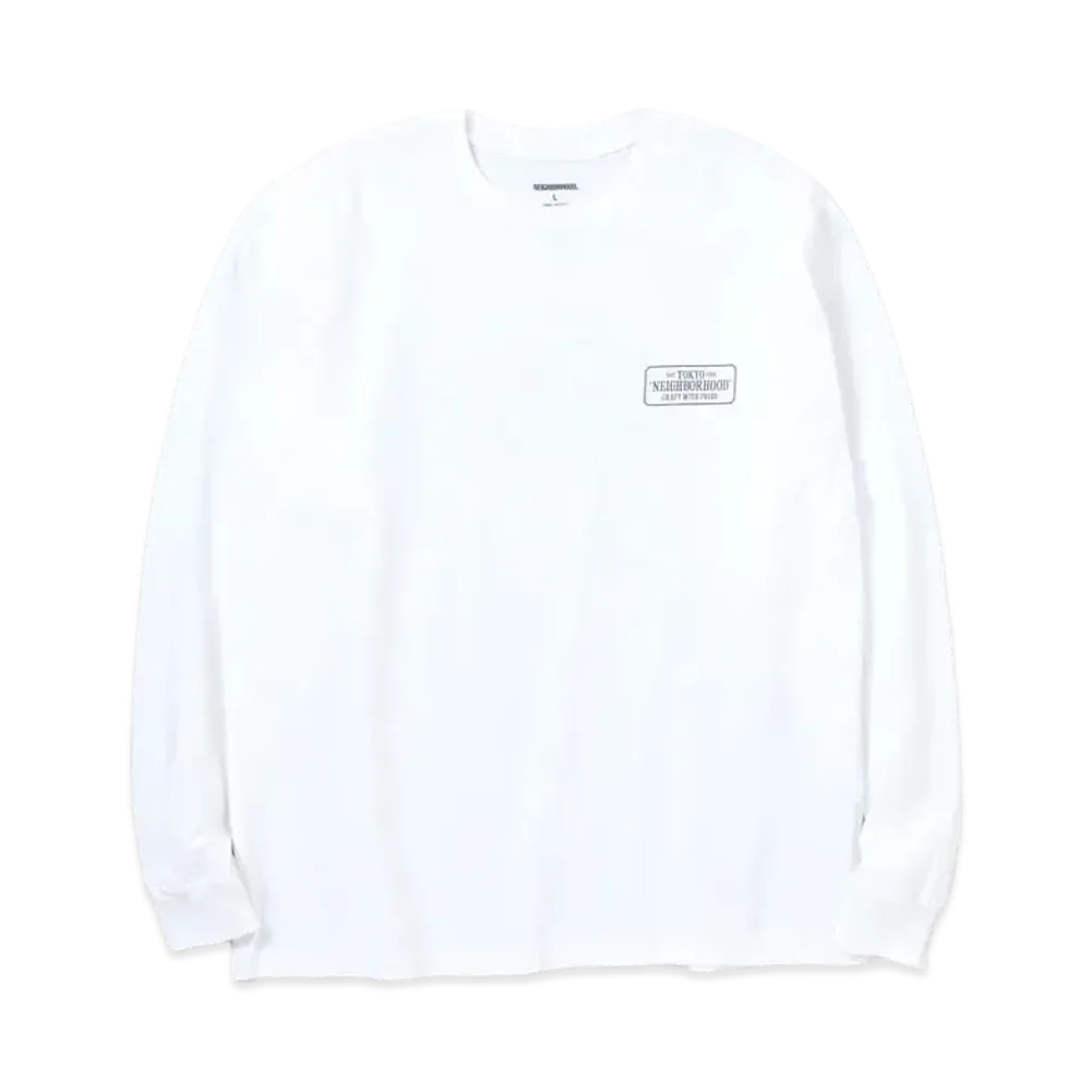 NEIGHBORHOOD NH-1 / C-TEE . LS "White"