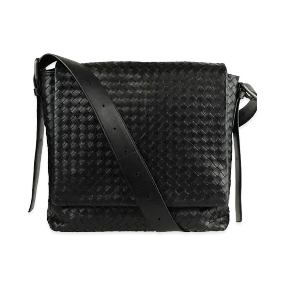 Bottega Veneta Lambskin Shoulder Bag "Black"