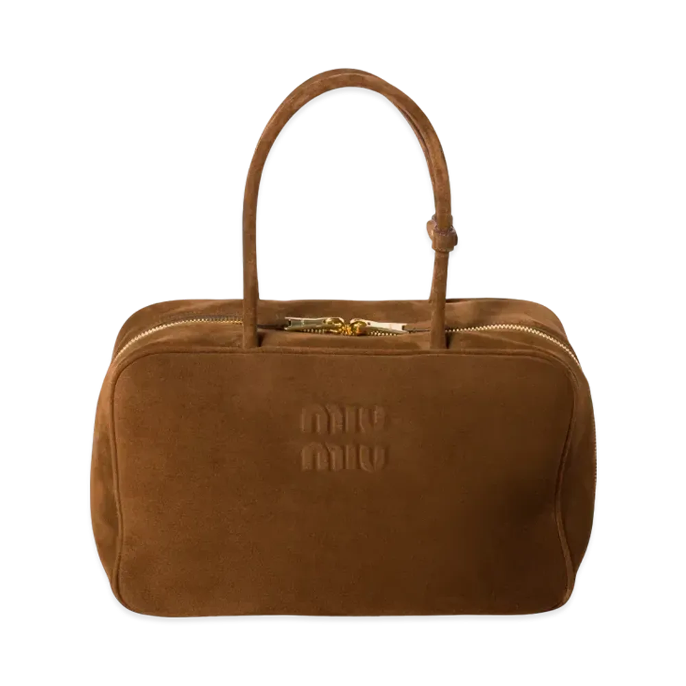 MIUMIU Suede Beau Bag "Dark Brown"