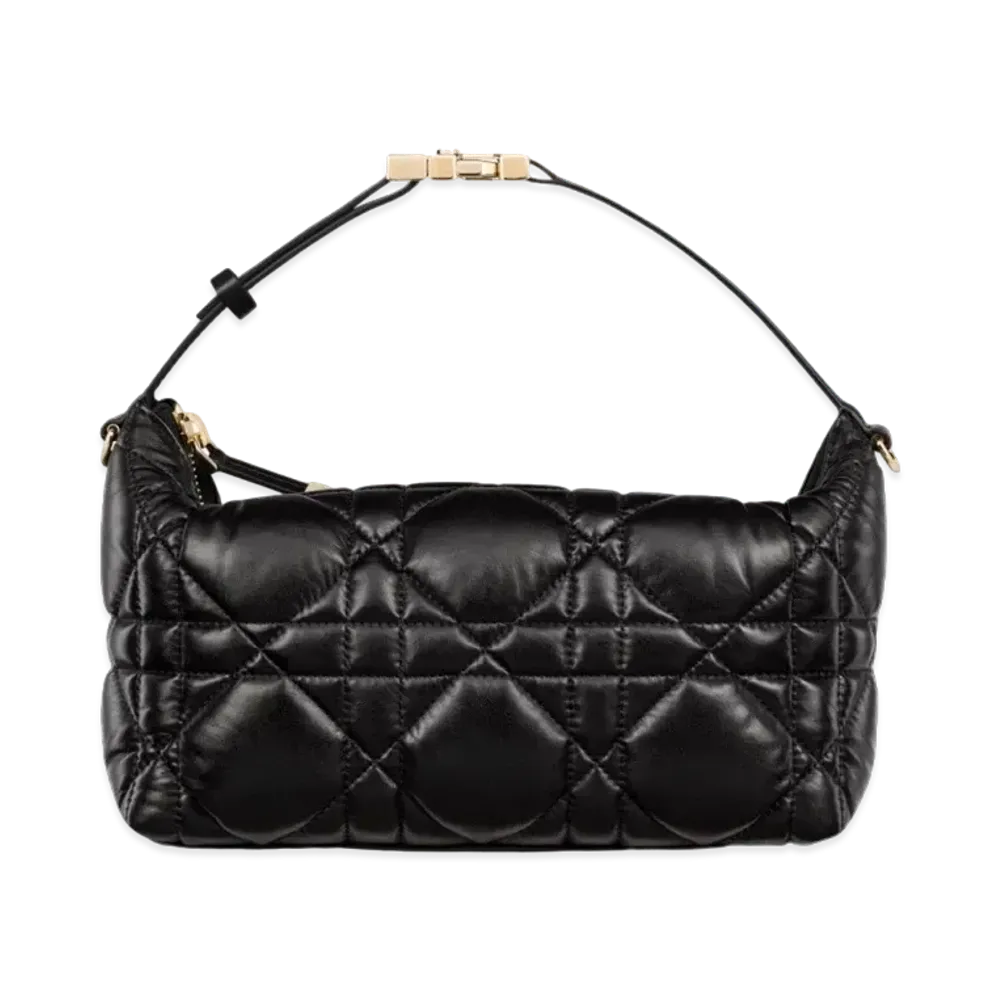 Dior Medium Travel Nomad Pouch Macro Cannage Calfskin "Black"