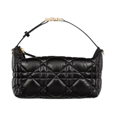 Dior Medium Travel Nomad Pouch Macro Cannage Calfskin "Black"