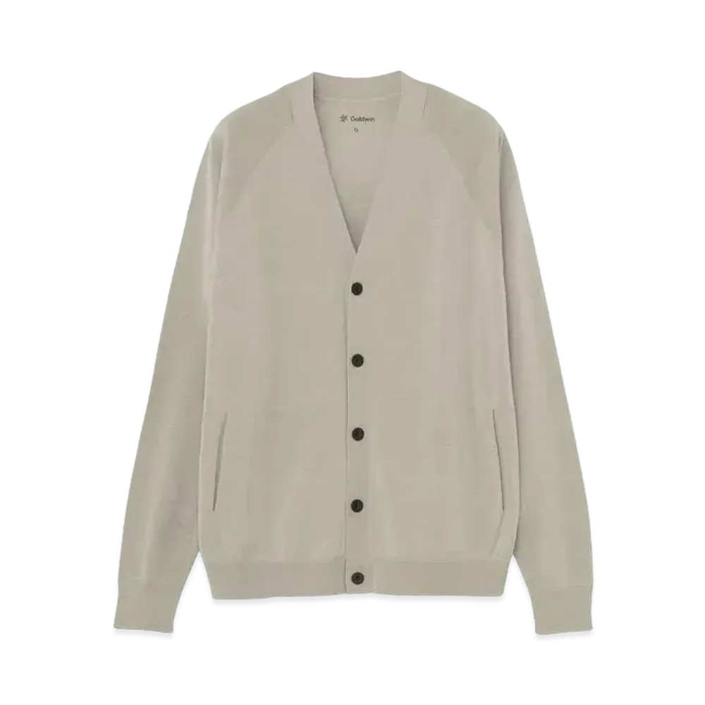 Goldwin Whole Garment Wool Knit Cardigan (Unisex) "Cloudy Beige"