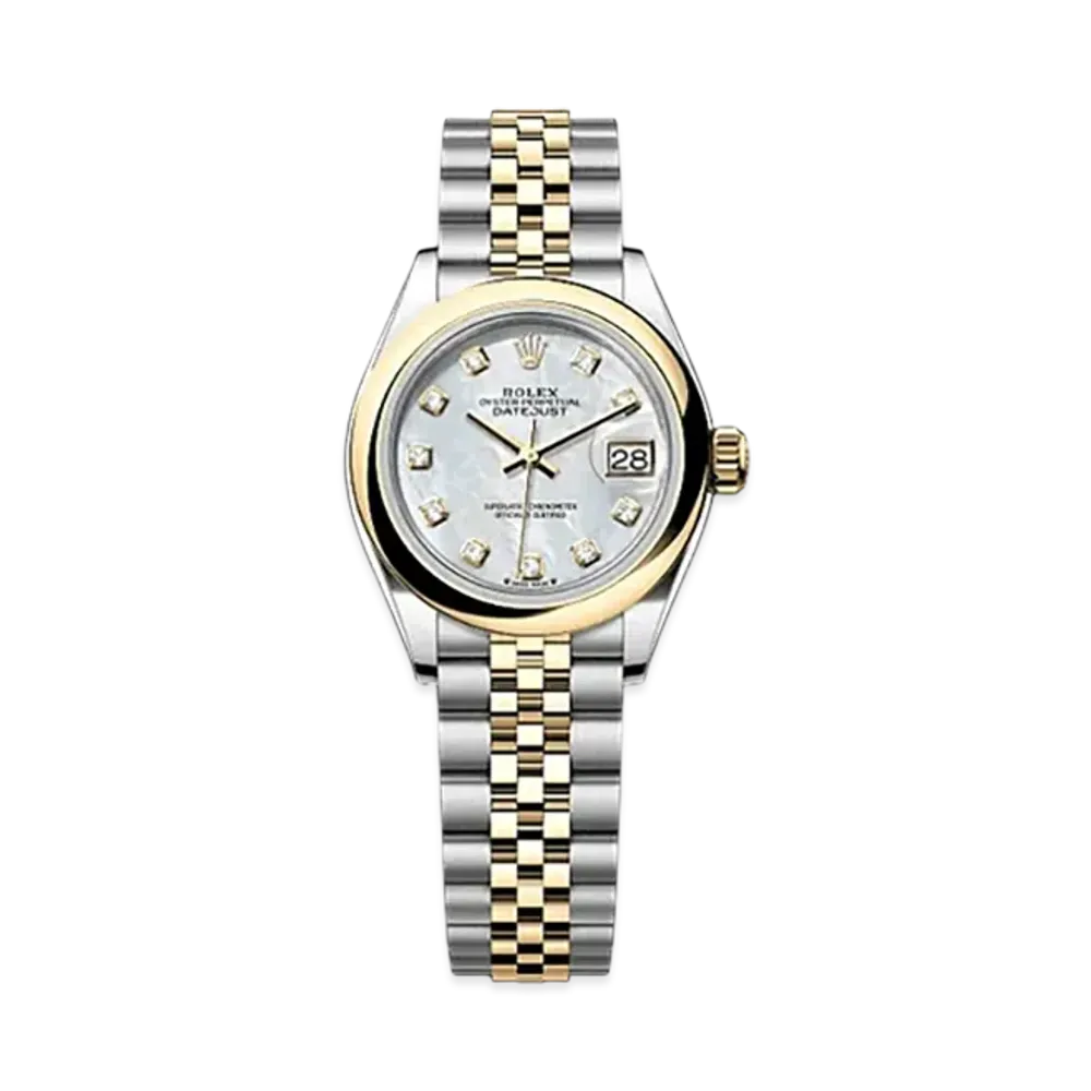 ROLEX Lady-Datejust 28mm Oystersteel & Yellow Gold 279163 "White Mother-of-Pearl"