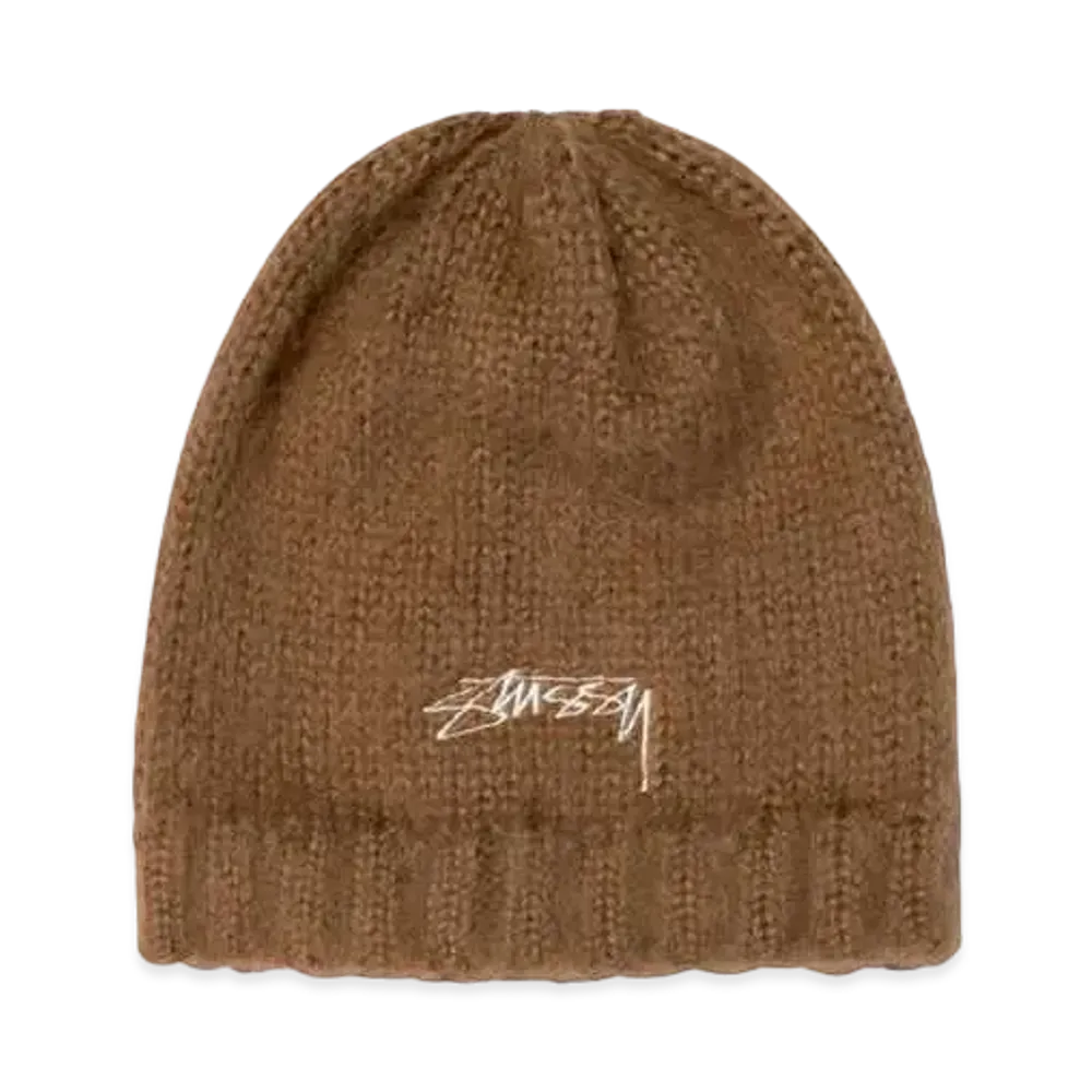 Stussy FUZZY RIBBED BEANIE "Brown"
