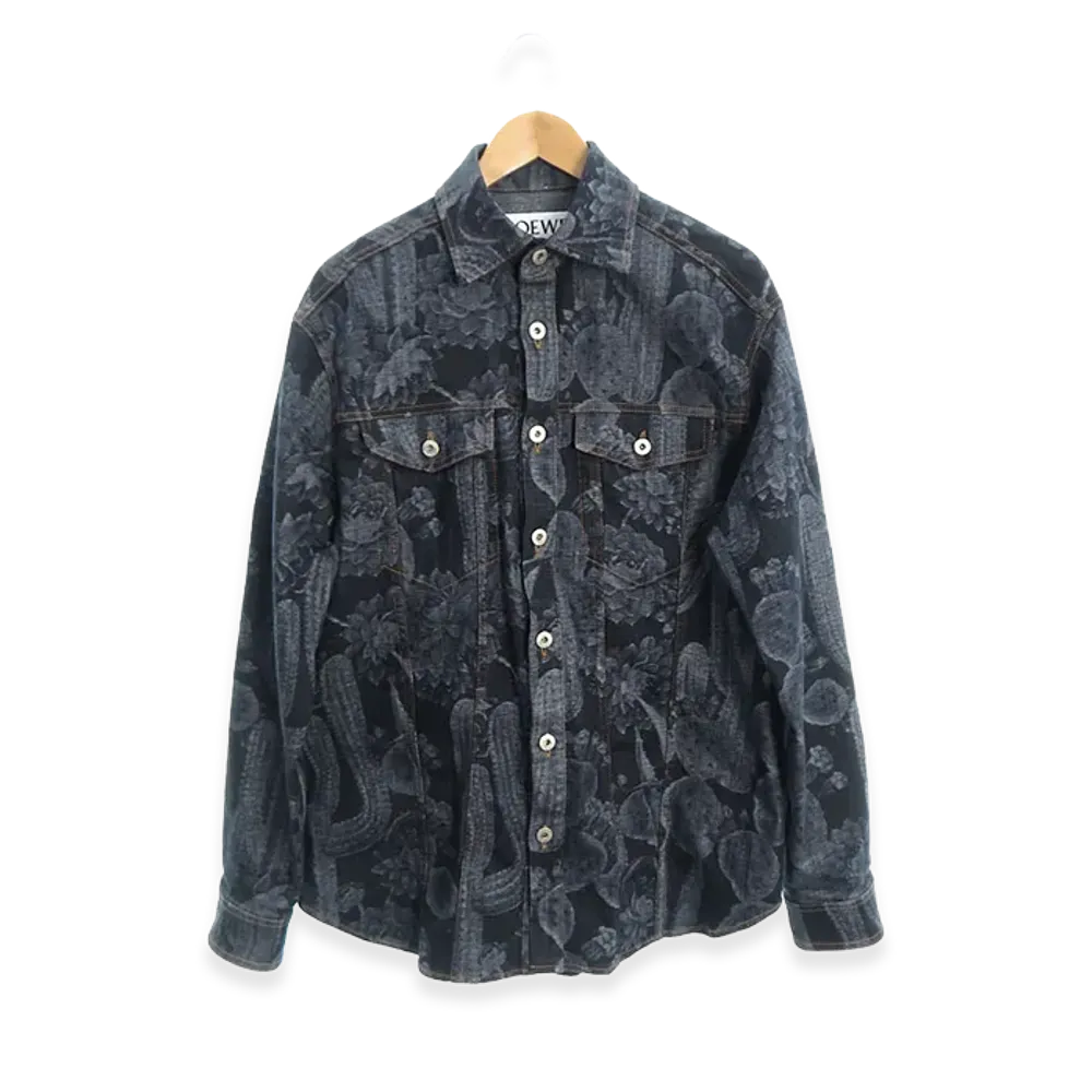 LOEWE x Paula's Ibiza Cactus Denim Jacket 2021SS "Blue"