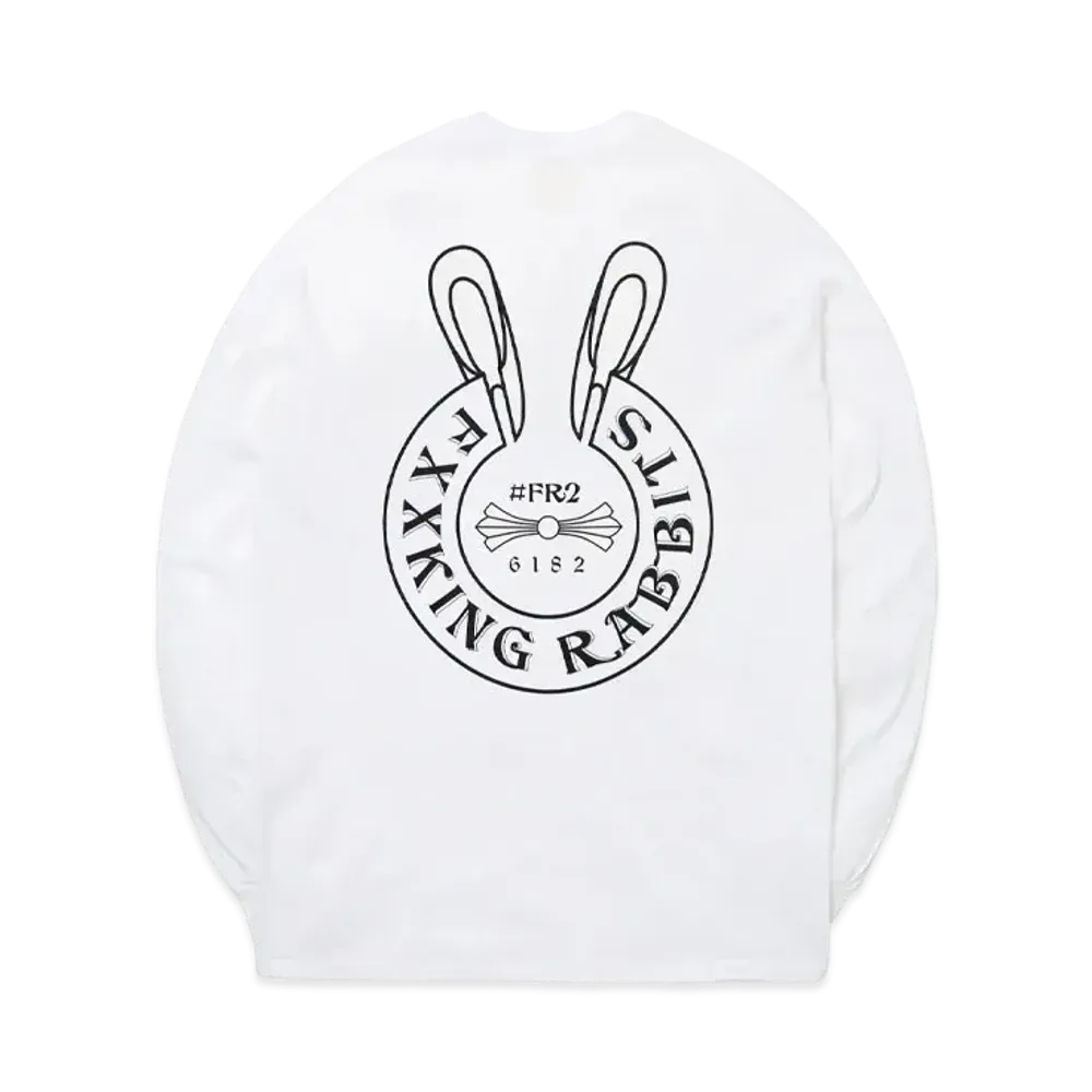 FR2 Logo within Face Outline Longsleeve T-shirt "White"