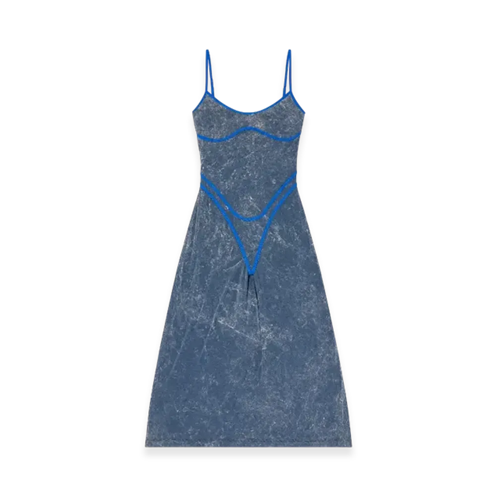 Diesel D-Wow Strappy Dress With Underwear Detail "Blue"