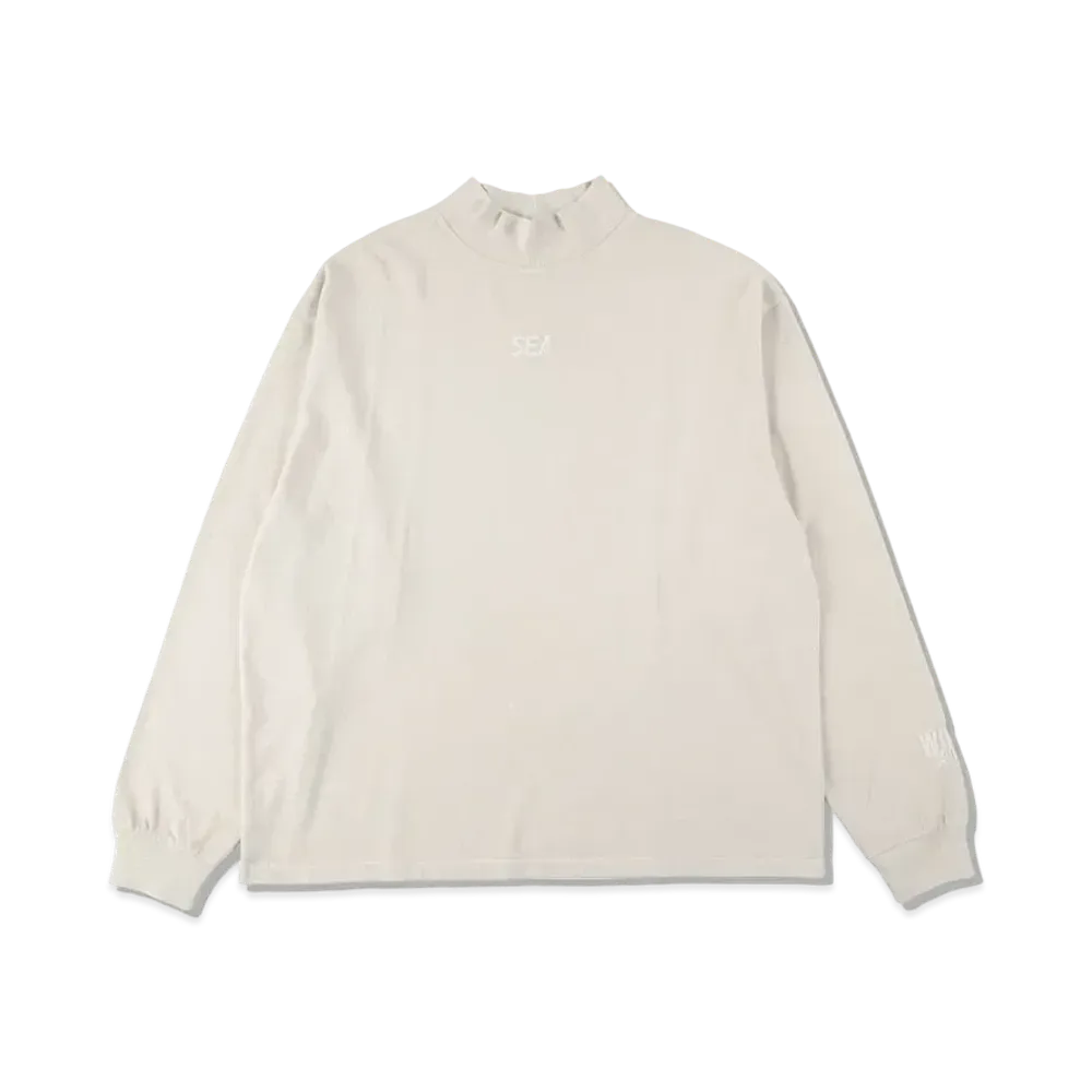 WIND AND SEA SEA (PIGMENT-DYE) L/S MOCKNECK T-SHIRT "L.Grey"
