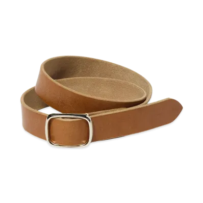 AURALEE Reversible Buckle Belt "Natural Brown"