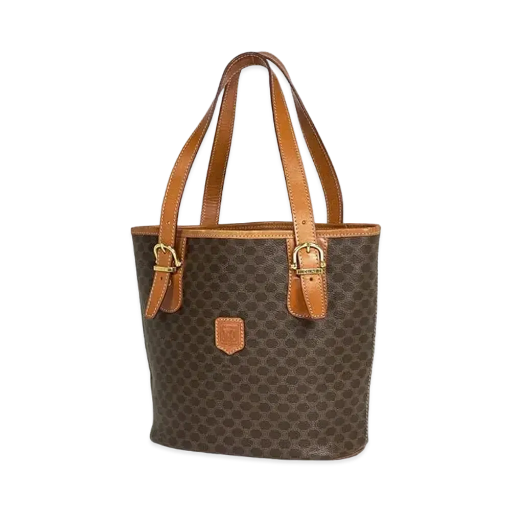 CELINE Macadam PVC Leather Tote Bag "Brown"