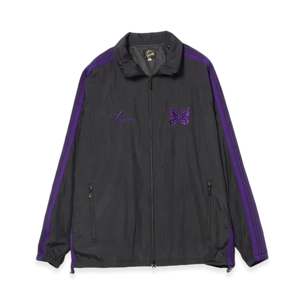 NEEDLES x Beams Nylon Track Jacket "BlackPurple"