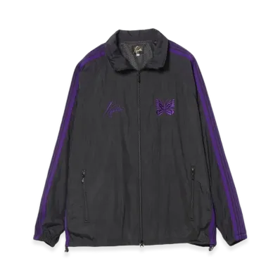 NEEDLES x Beams Nylon Track Jacket "BlackPurple"