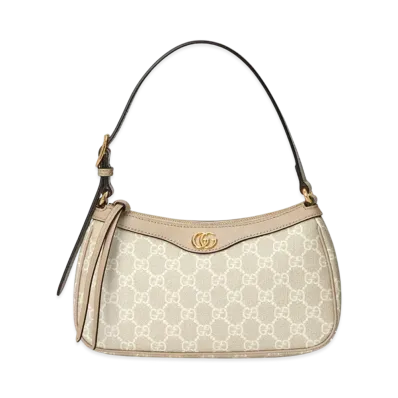 GUCCI Ophidia Small Shoulder Bag "Beige/White"