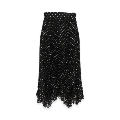 Valentino Women's Silk Polka Dot Skirt "Black"