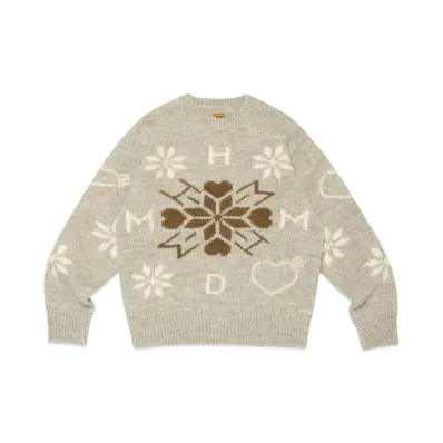 HUMAN MADE Snowflake Knit Sweater "Gray"