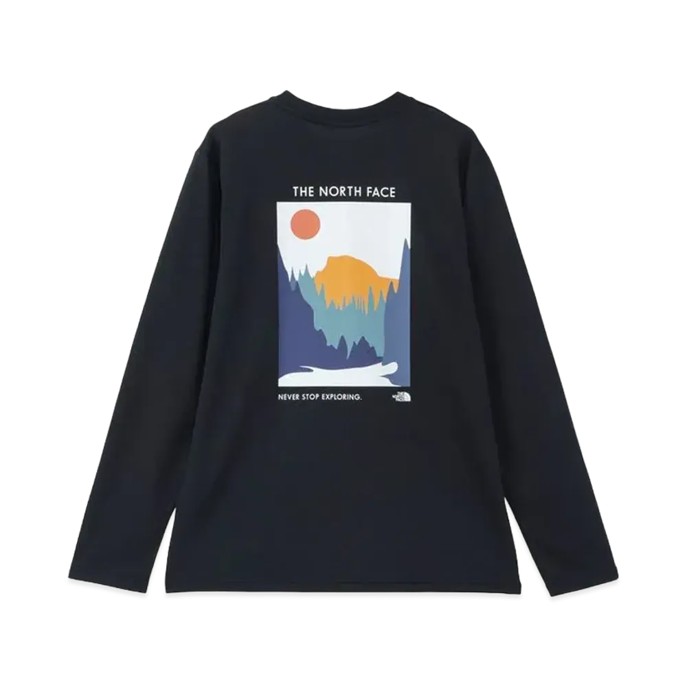 The North Face Long Sleeve Colored Half Dome Tee "Black"
