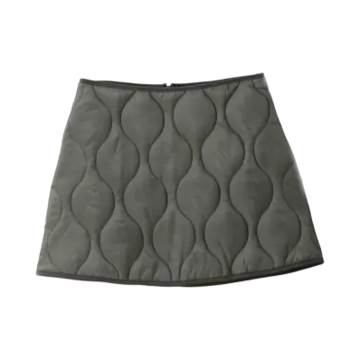 atmos pink Batted Trapezoid Mini Skirt "Khaki"