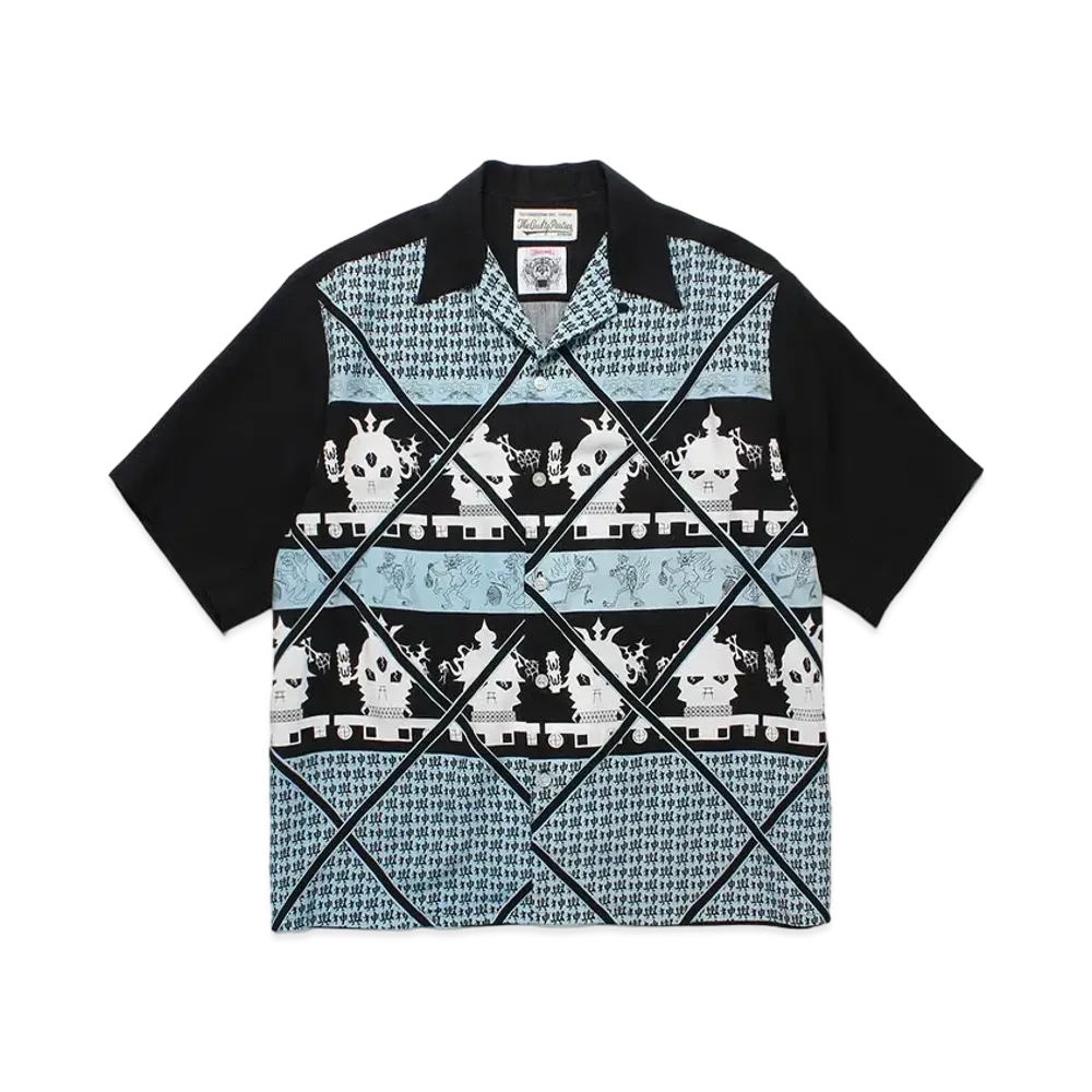 WACKO MARIA x WOLFS HEAD / Hawaiian Shirt "Blue"