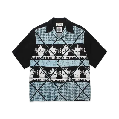 WACKO MARIA x WOLFS HEAD / Hawaiian Shirt "Blue"