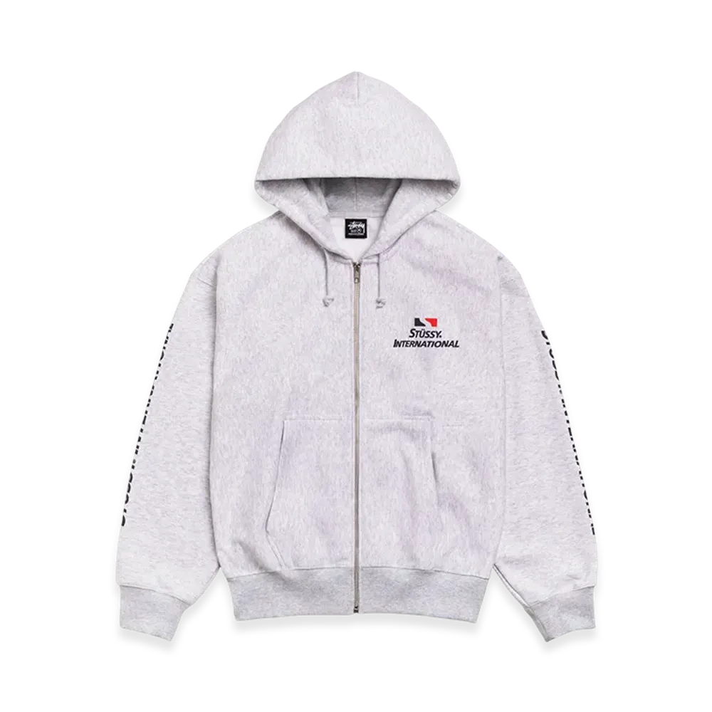 Stussy International Zip Hoodie "Ash Heather"